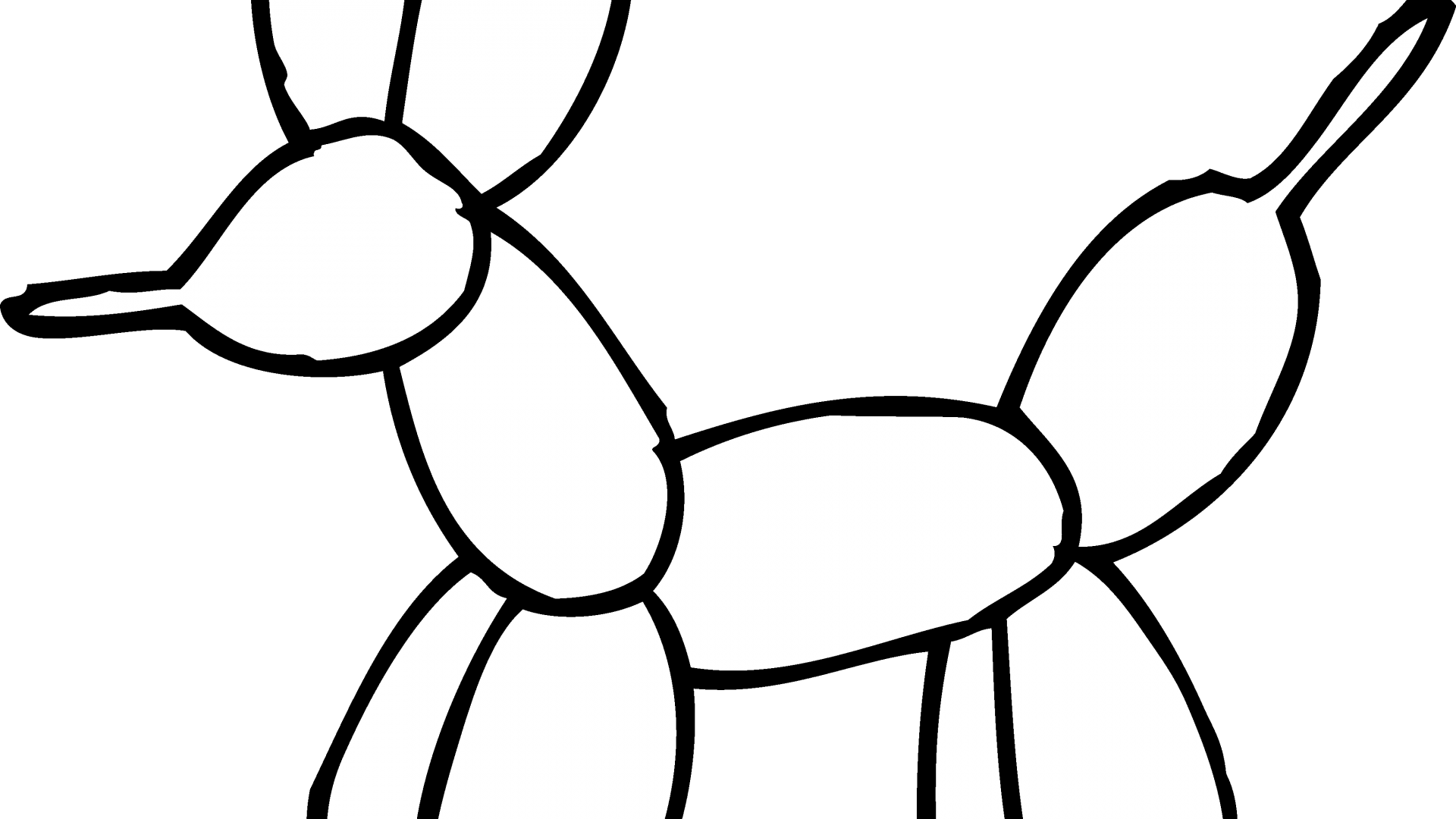 Balloong Pages Free Birthday Hot Air Colouring Clipart (1920x1080), Png Download