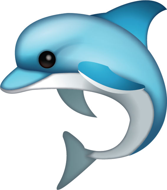 Emoji Clipart Dolphin - Png Download (566x642), Png Download