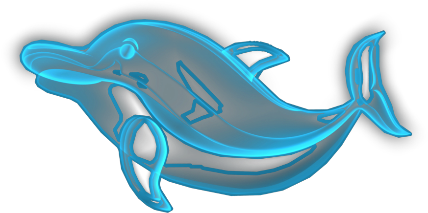 Ftestickers Clipart Cartoon Dolphin Transparent Blue - Png Download (1024x1024), Png Download