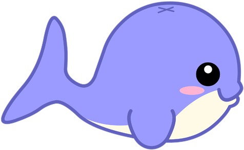 Purple Clipart Dolphin - Png Download (546x606), Png Download