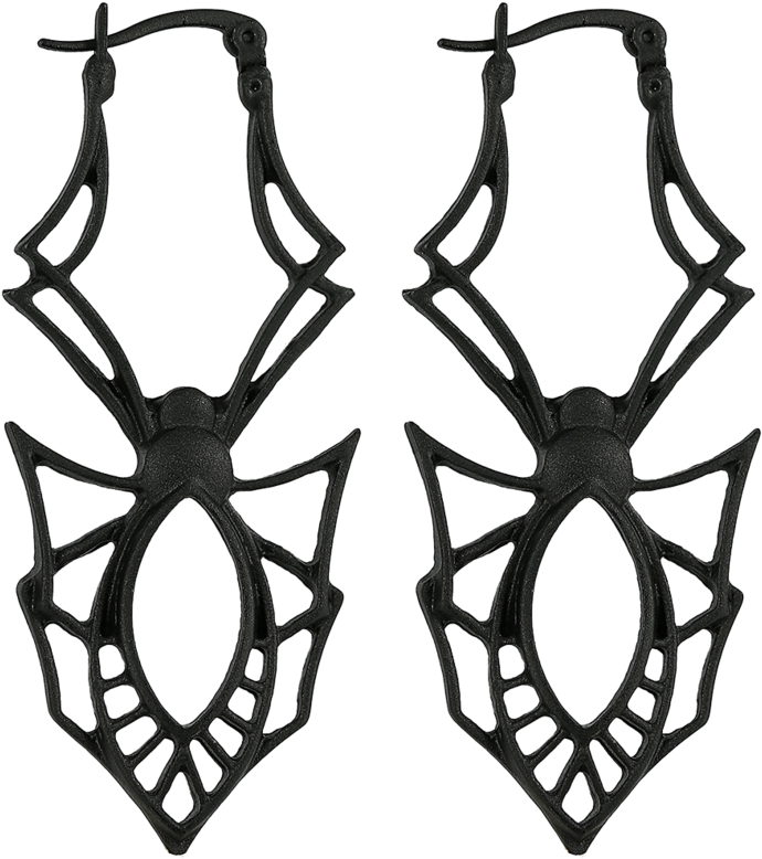 Gothic Spider Earrings By Restyle Clipart (787x1024), Png Download