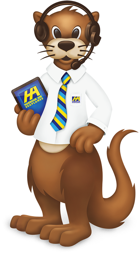 Harbour Air's Mascot Turbo The Otter Clipart (600x880), Png Download