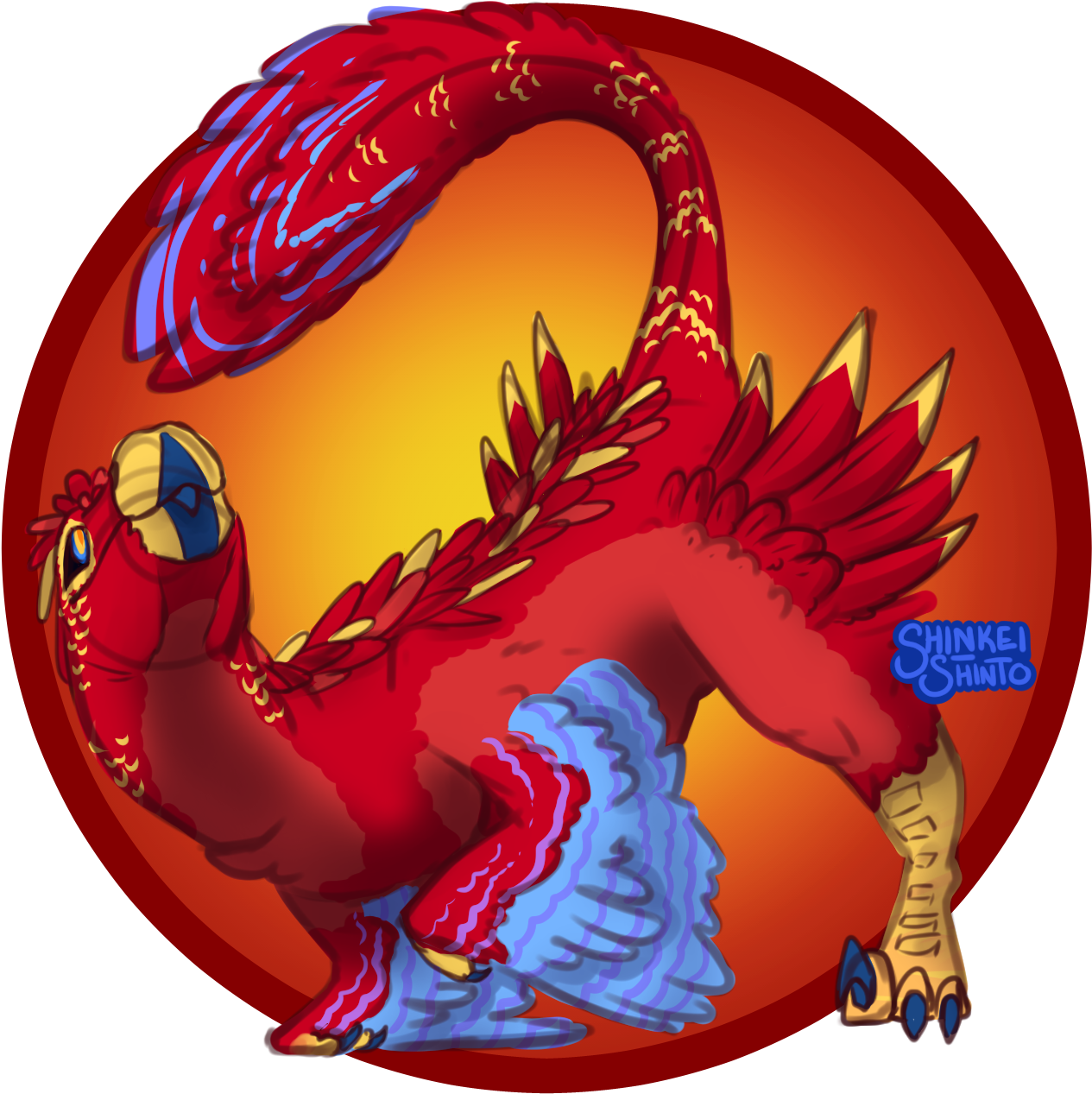 Playful Raptor Clipart (1276x1278), Png Download