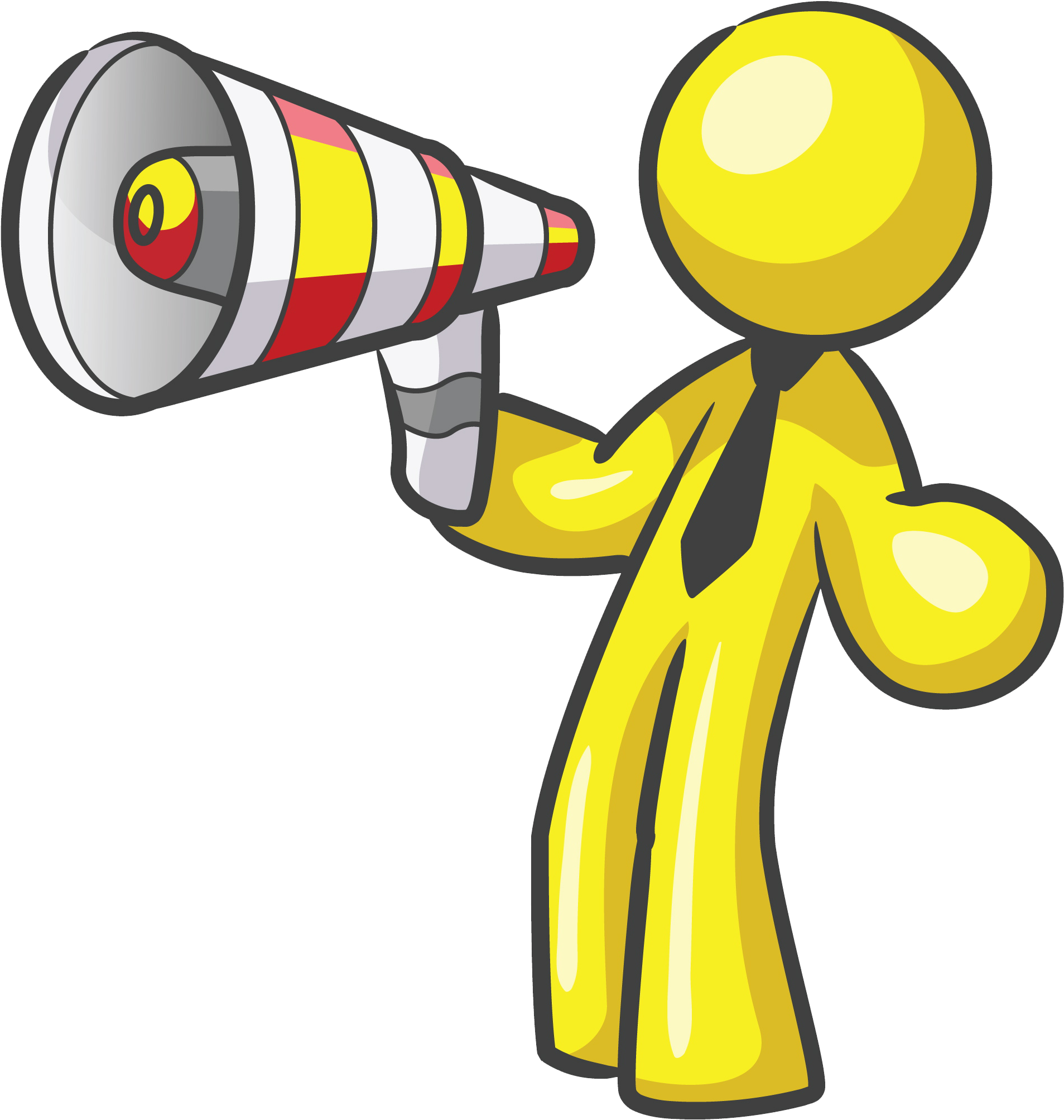 Mascot With Megaphone Clipart (2000x2150), Png Download
