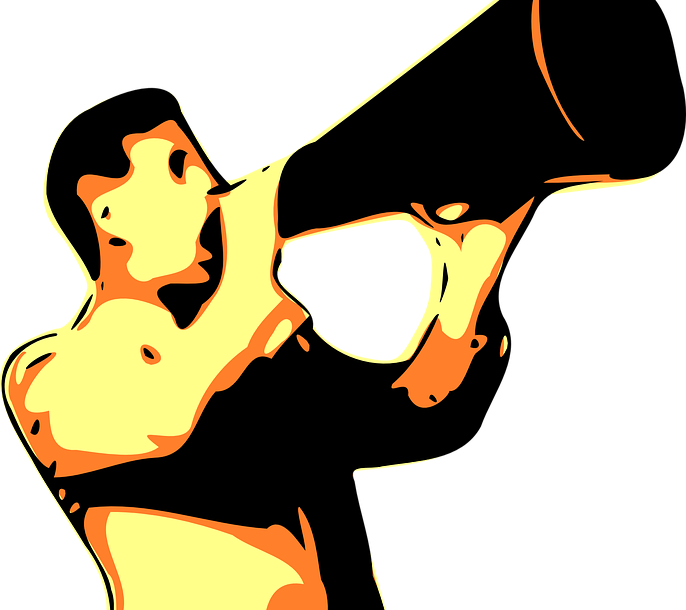 Megaphone-150254 960 - Clipart (686x610), Png Download