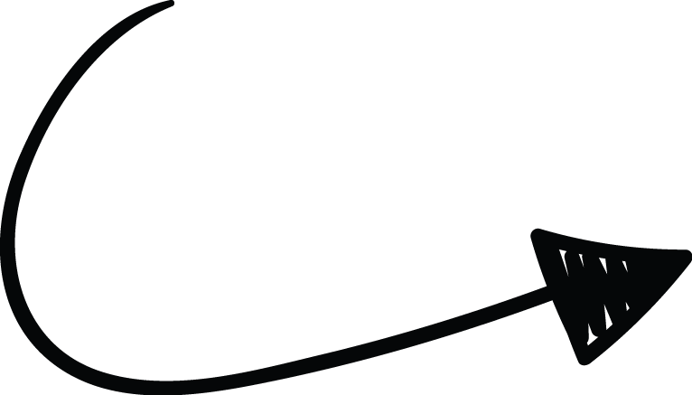 Right Arrow Curve Line Doodle Clipart (766x437), Png Download