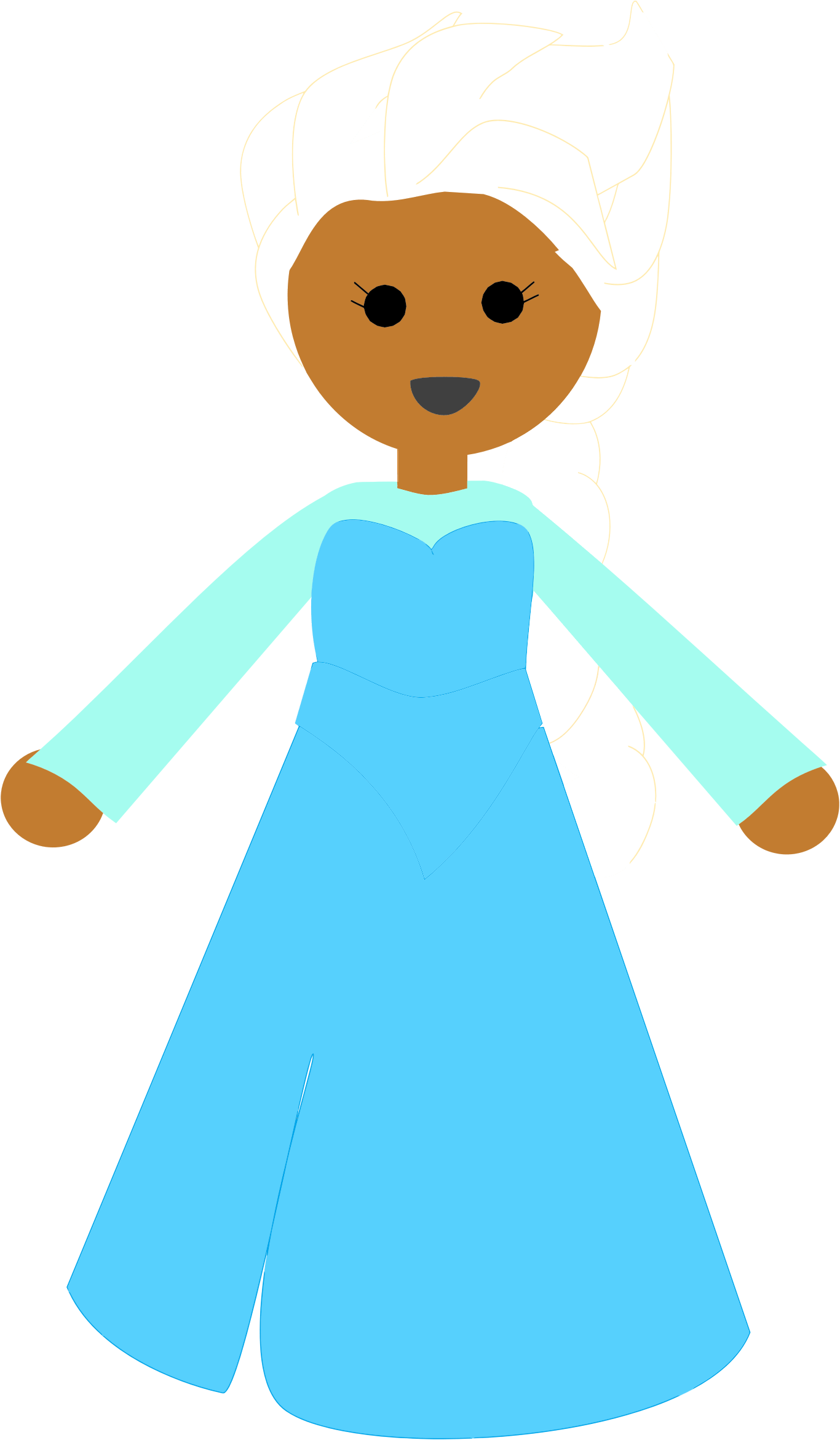 Elsa Cartoon Clip Art - Png Download (1366x2340), Png Download