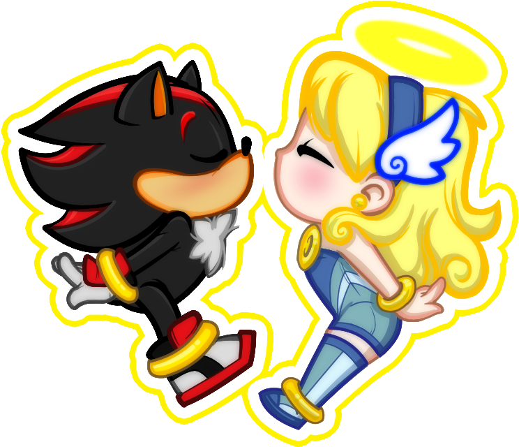 Shadaria Chibi Shadow & Maria Angel Kissu Clipart (775x668), Png Download