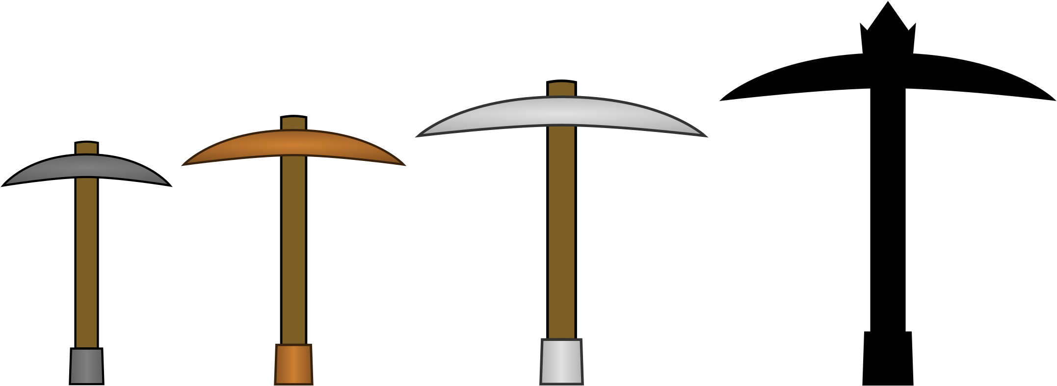 Magic Pickaxes Clipart (2180x810), Png Download