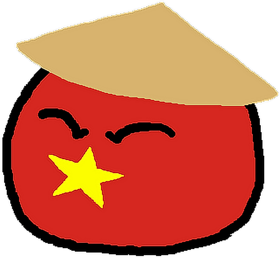 Vietnamball Countryballs Vietnam Vietnamese Communism Clipart (1024x884), Png Download