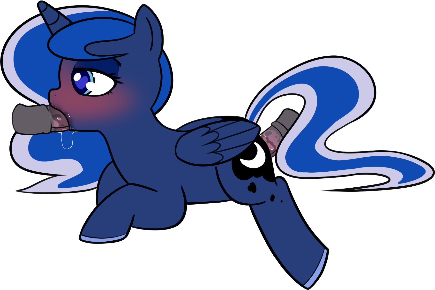 Cutelewds, Blowjob, Blushing, Disembodied Penis, Double Clipart (1972x1304), Png Download