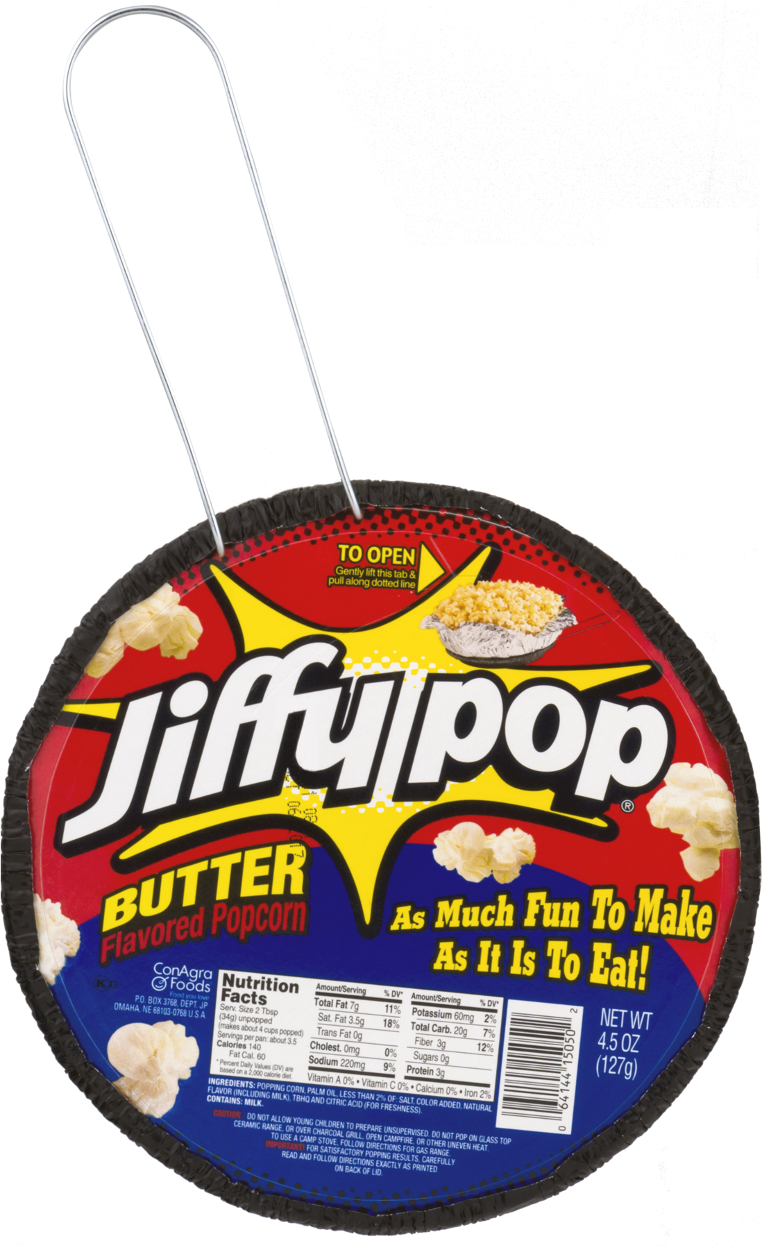 Jiffy Pop Butter Flavored Popcorn, Clipart (1800x1800), Png Download