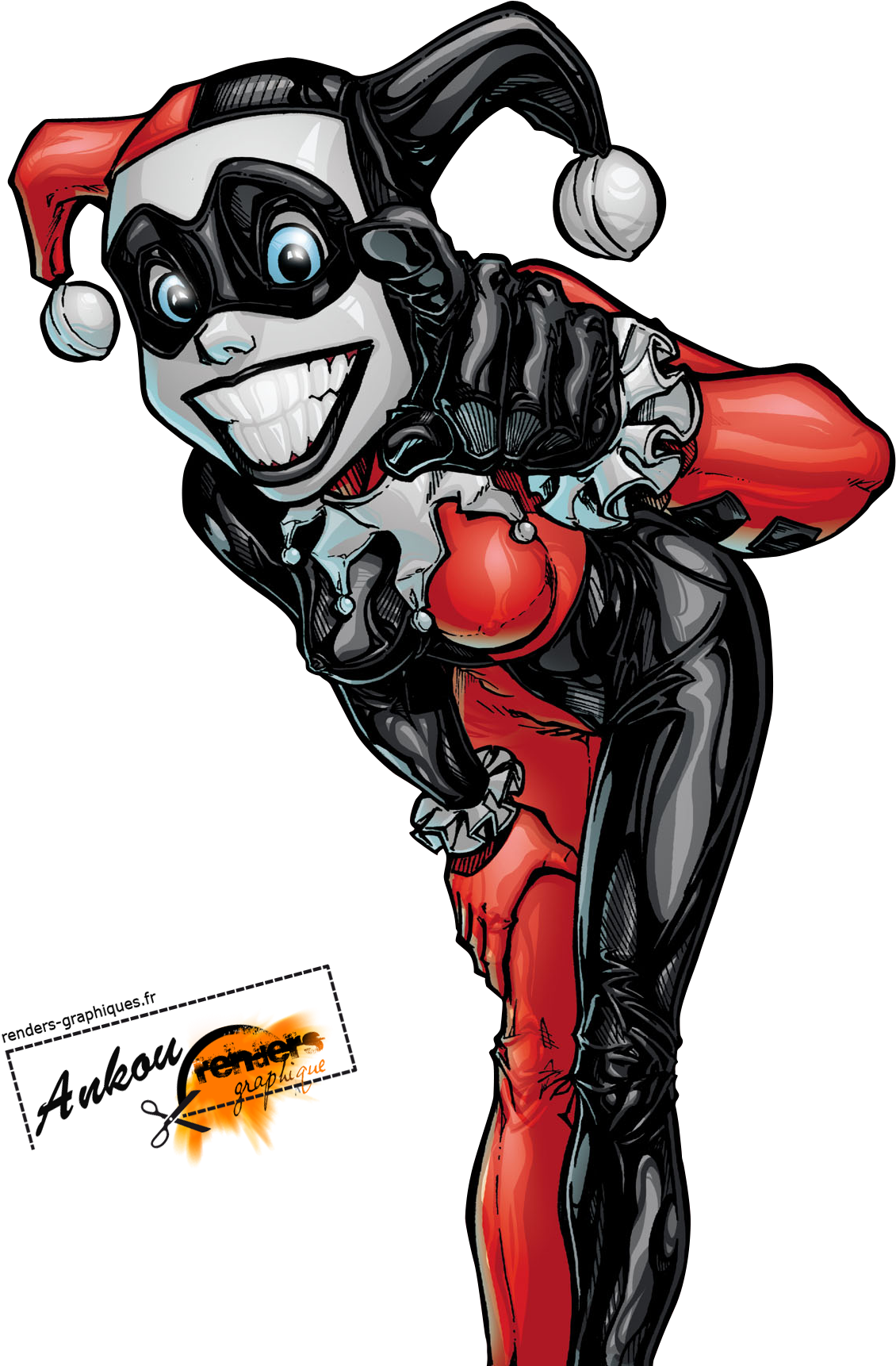 Png Black And White Harley Quinn Clipart Background Transparent Png (1130x1722), Png Download