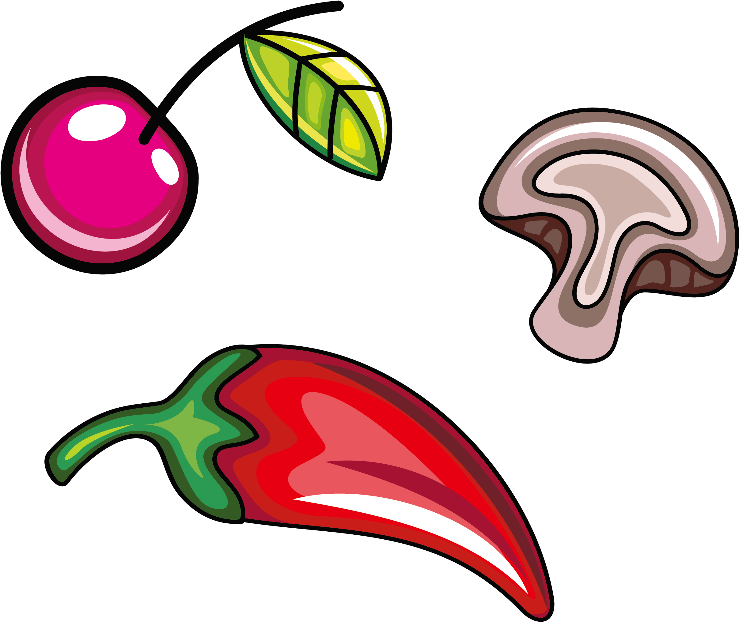 Fruit Facing Heaven Pepper Vegetable Clip Art - Png Download (2412x2031), Png Download