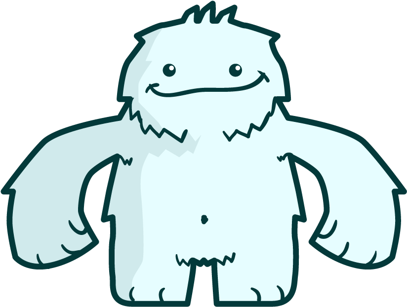 Scary Yeti Clipart (863x672), Png Download