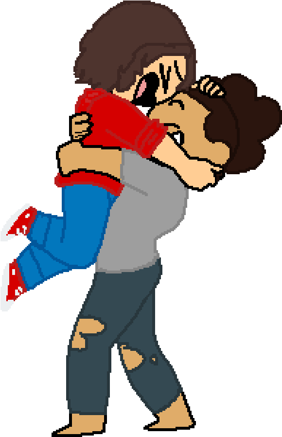 Hug Collab Clipart (750x960), Png Download