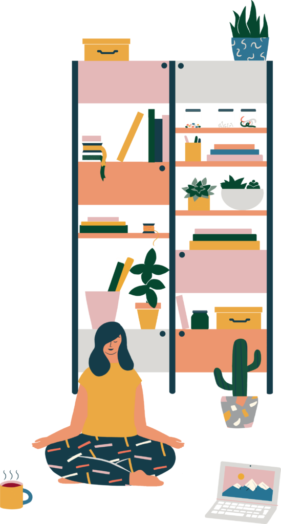 Naomi Wilkinson Pollen Place Shelves Yoga Clipart (549x1024), Png Download