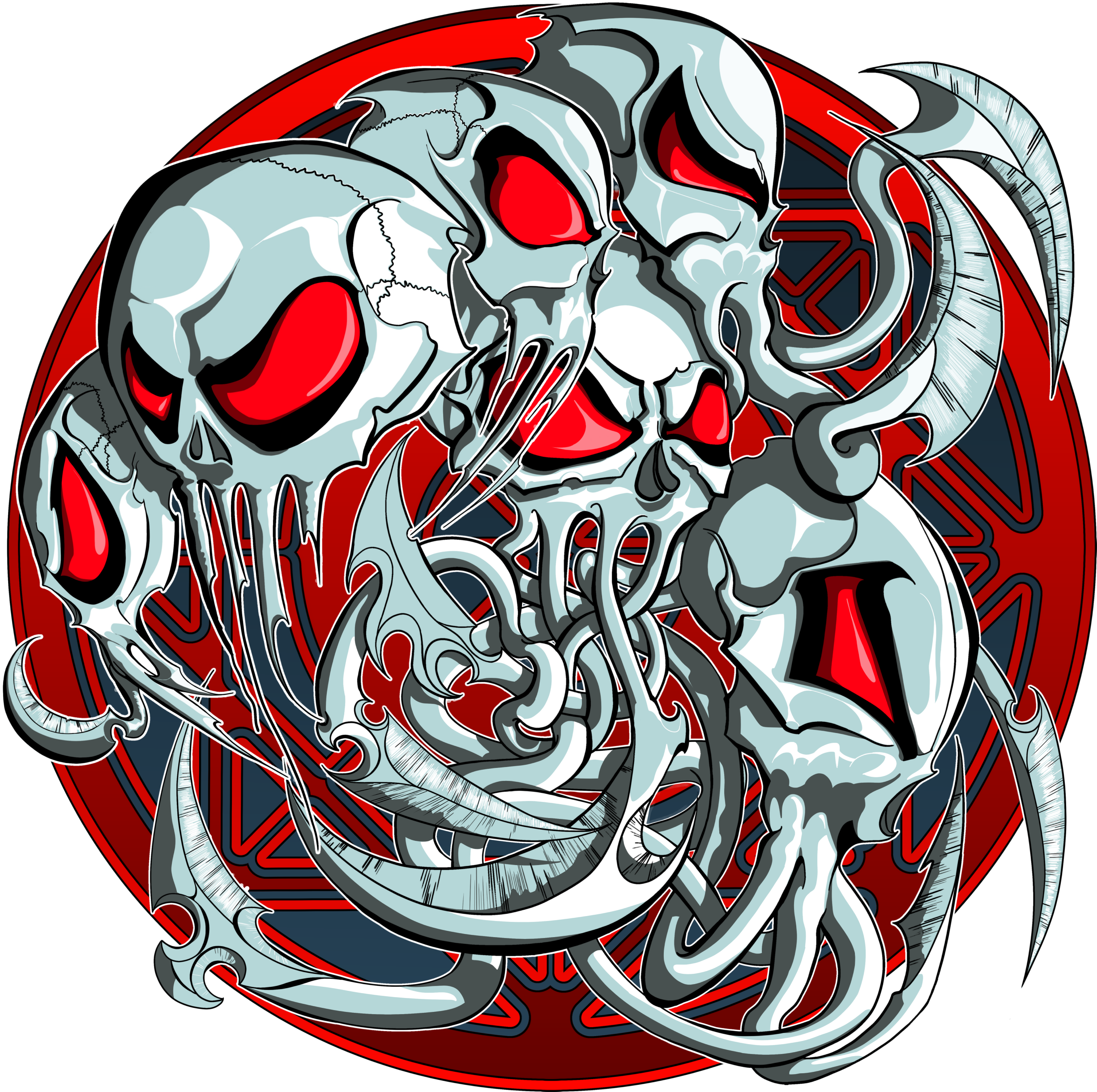 Skulls Clipart (2479x2480), Png Download