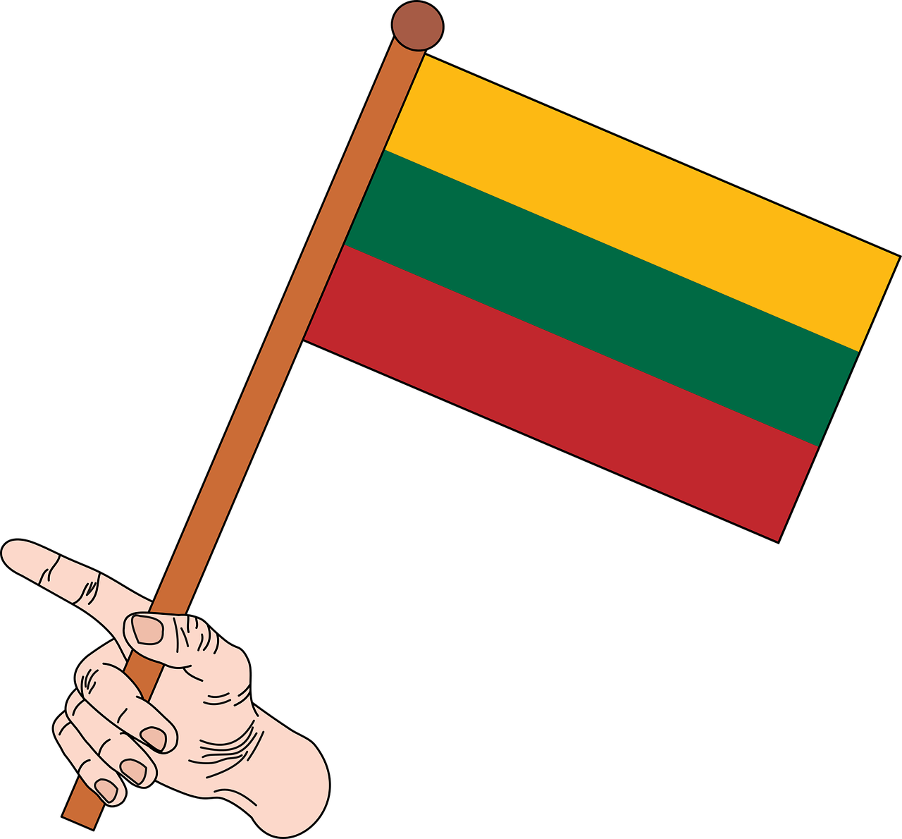 Flag,lithuania Flag,graphics,national Colors ,symbol Clipart (1280x1190), Png Download