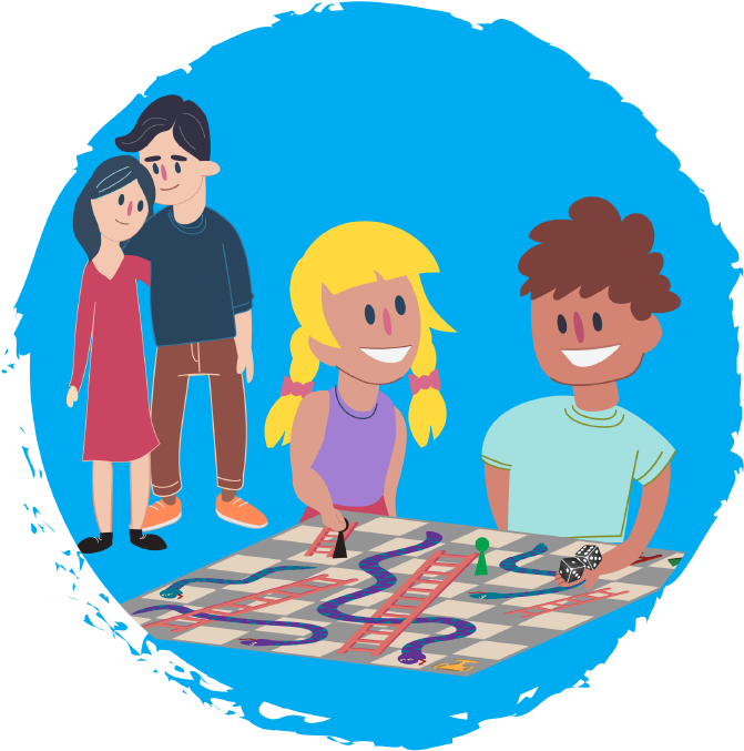 Stepbrother And Sister Playing Board Games Clipart (1000x692), Png Download