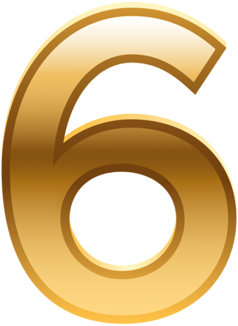 Free Png Download Number Six Golden Clipart Png Photo Transparent Png (480x655), Png Download