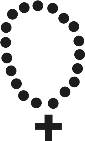 Rosary Clipart Black And White - Png Download (600x600), Png Download