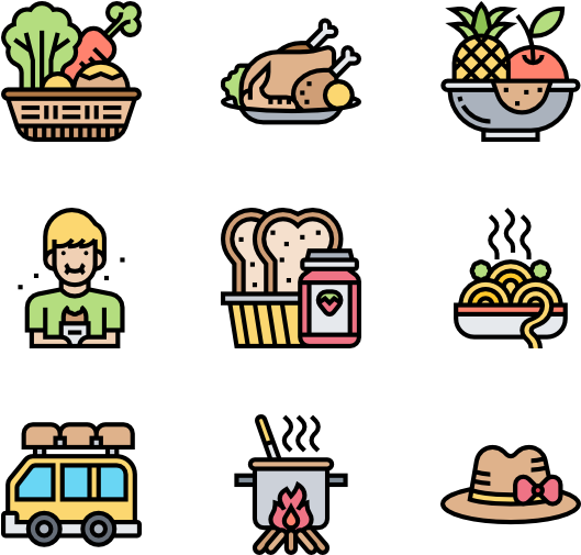 Picnic Elements Clipart (600x564), Png Download