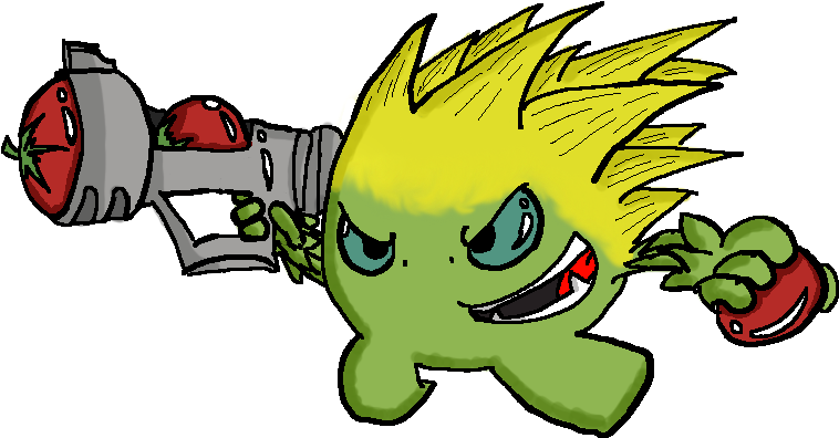 Drew A Picture Of Food Fight Clipart (1000x720), Png Download