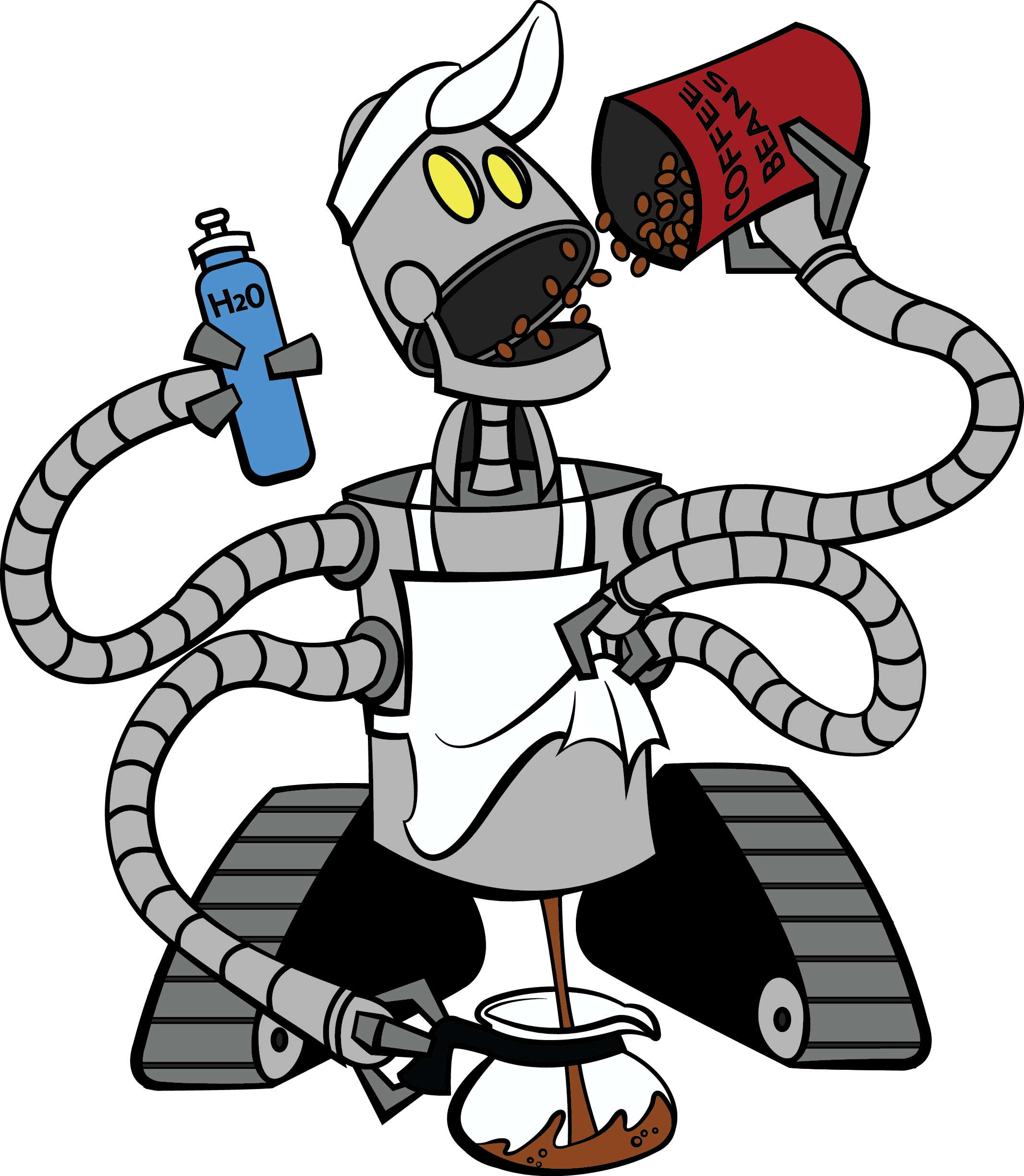 Barista Bot Clipart (2132x2448), Png Download