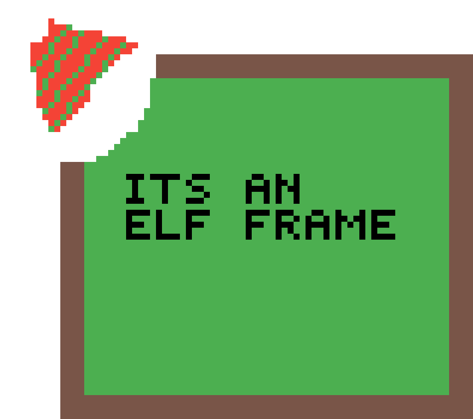 Picture Frame With Elf Hat Clipart (1200x1200), Png Download