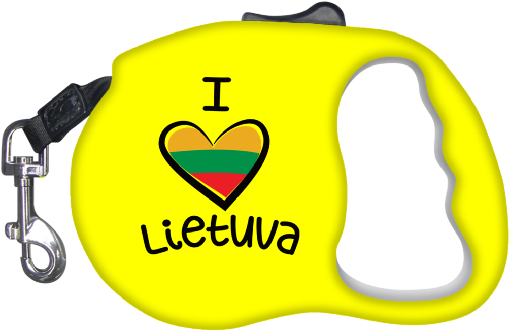 I Love Lietuva Retractable Dog Leash Clipart (1024x1024), Png Download