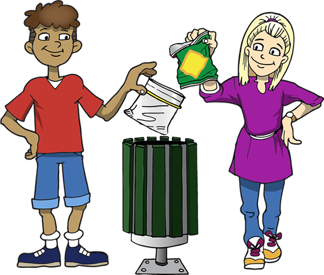 Litter Less Clipart (645x548), Png Download