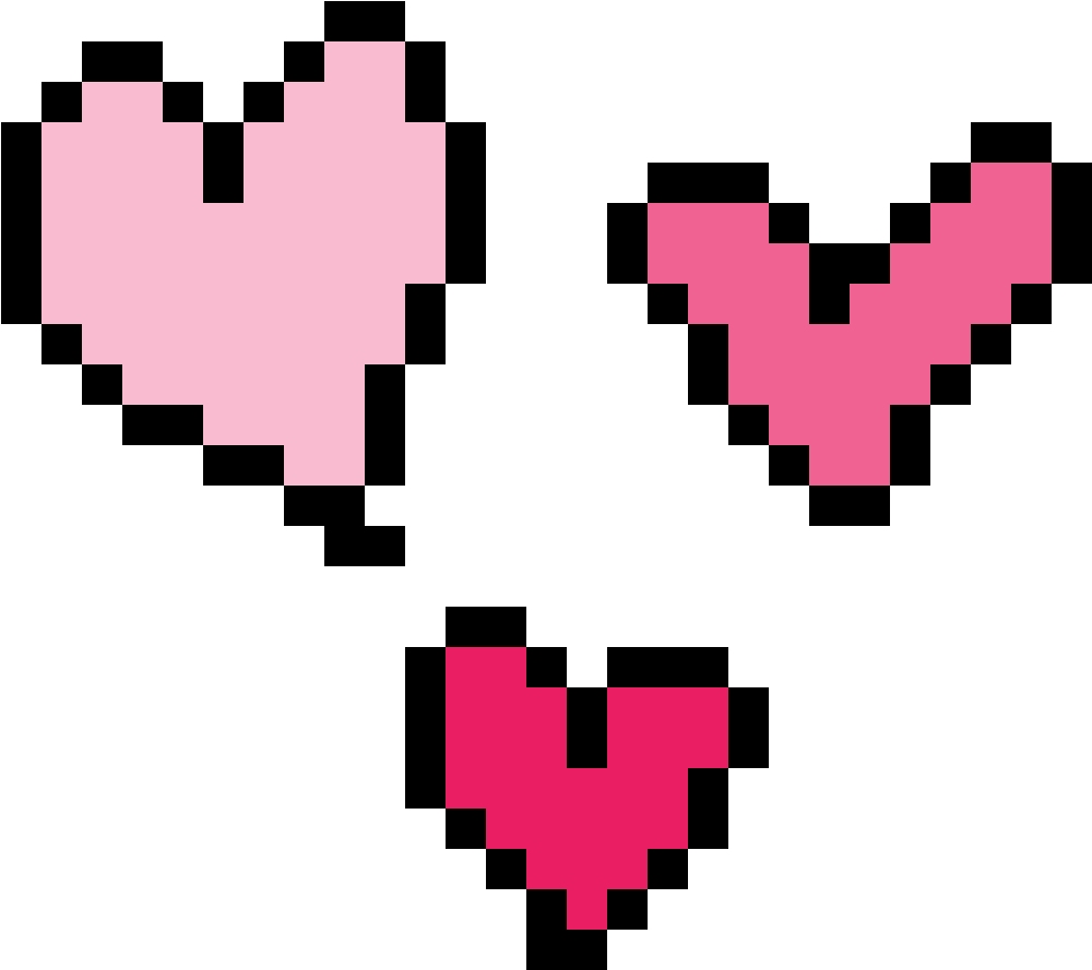 Pixel Hearts Clipart (1184x1184), Png Download