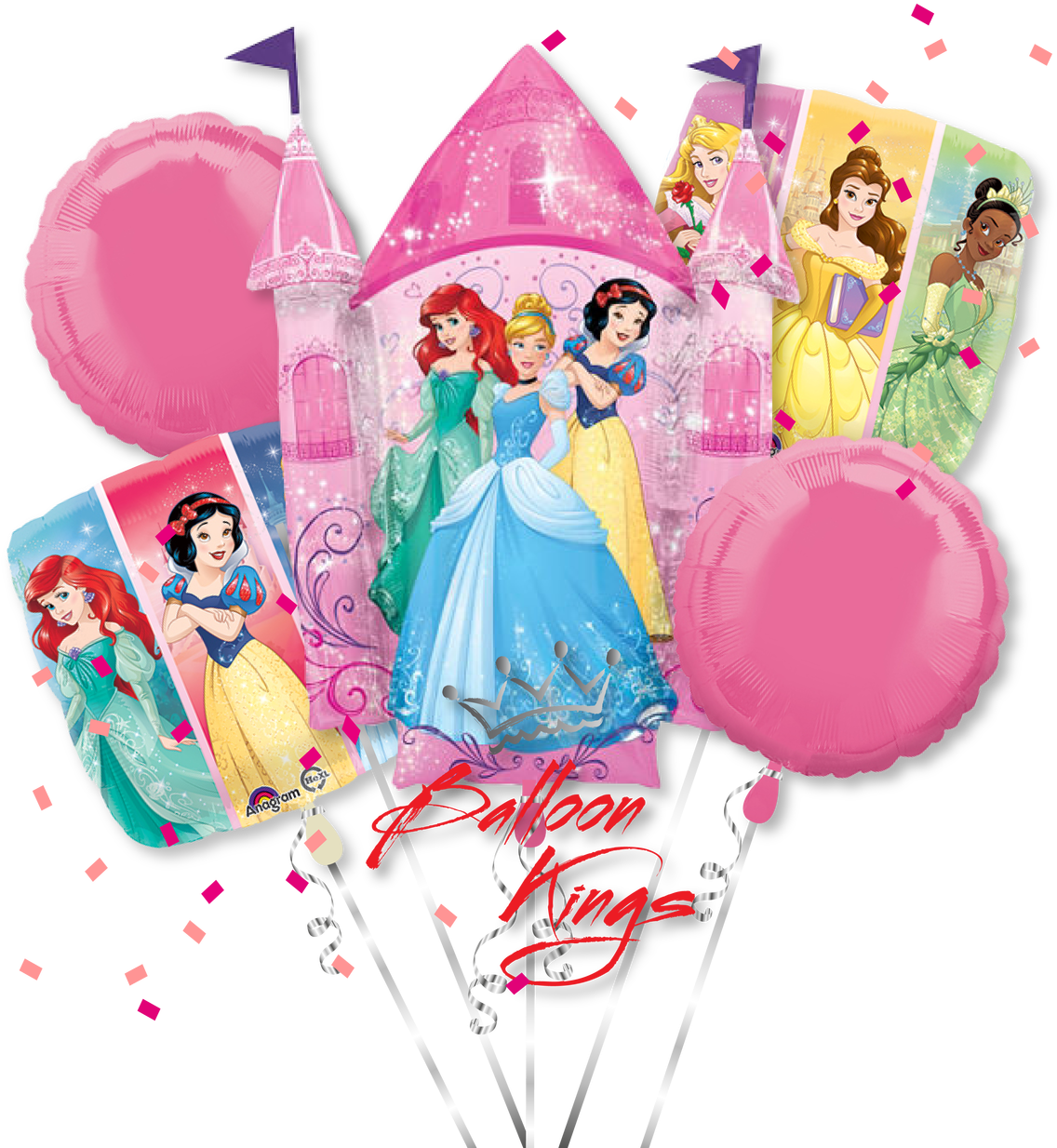 Princess Dream Castle Bouquet Clipart (1280x1280), Png Download