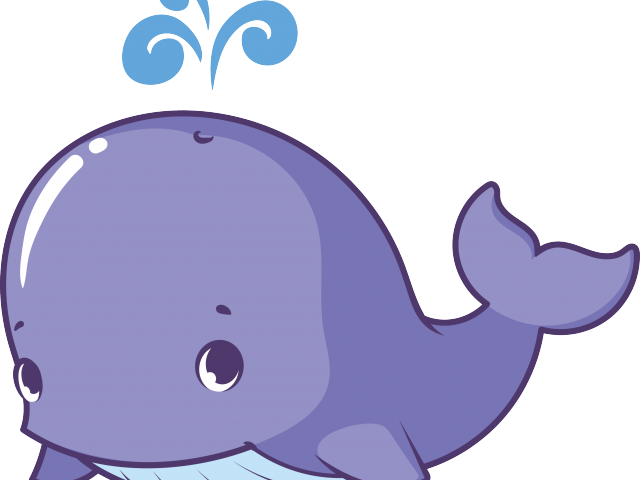 Purple Clipart Whale - Png Download (640x480), Png Download