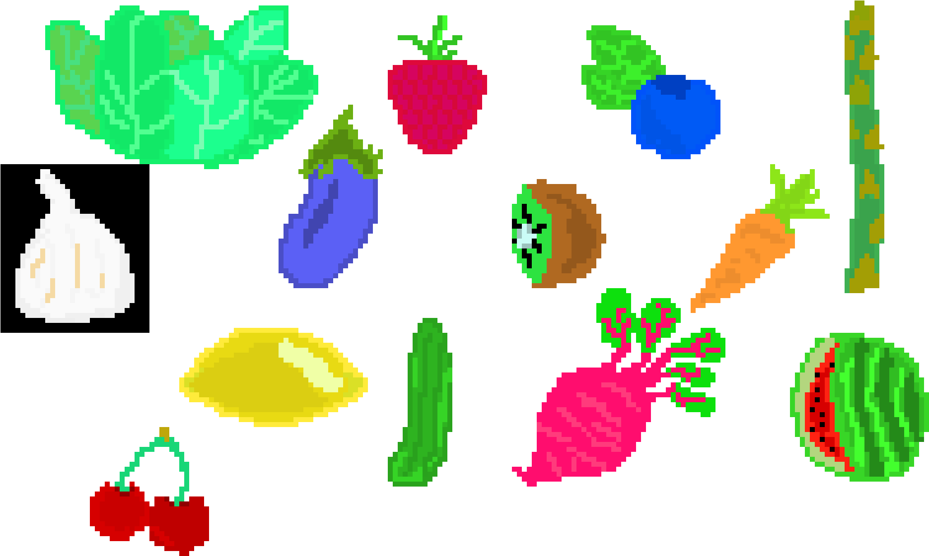All Of My Fruits And Veggies Clipart (2090x1200), Png Download