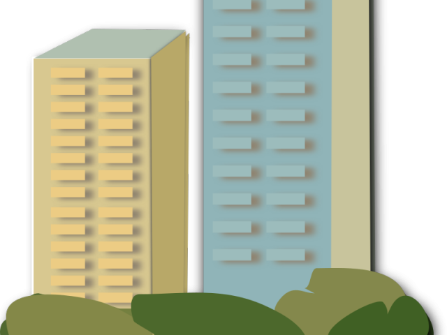 Rent Clipart Apartment Block - Png Download (640x480), Png Download