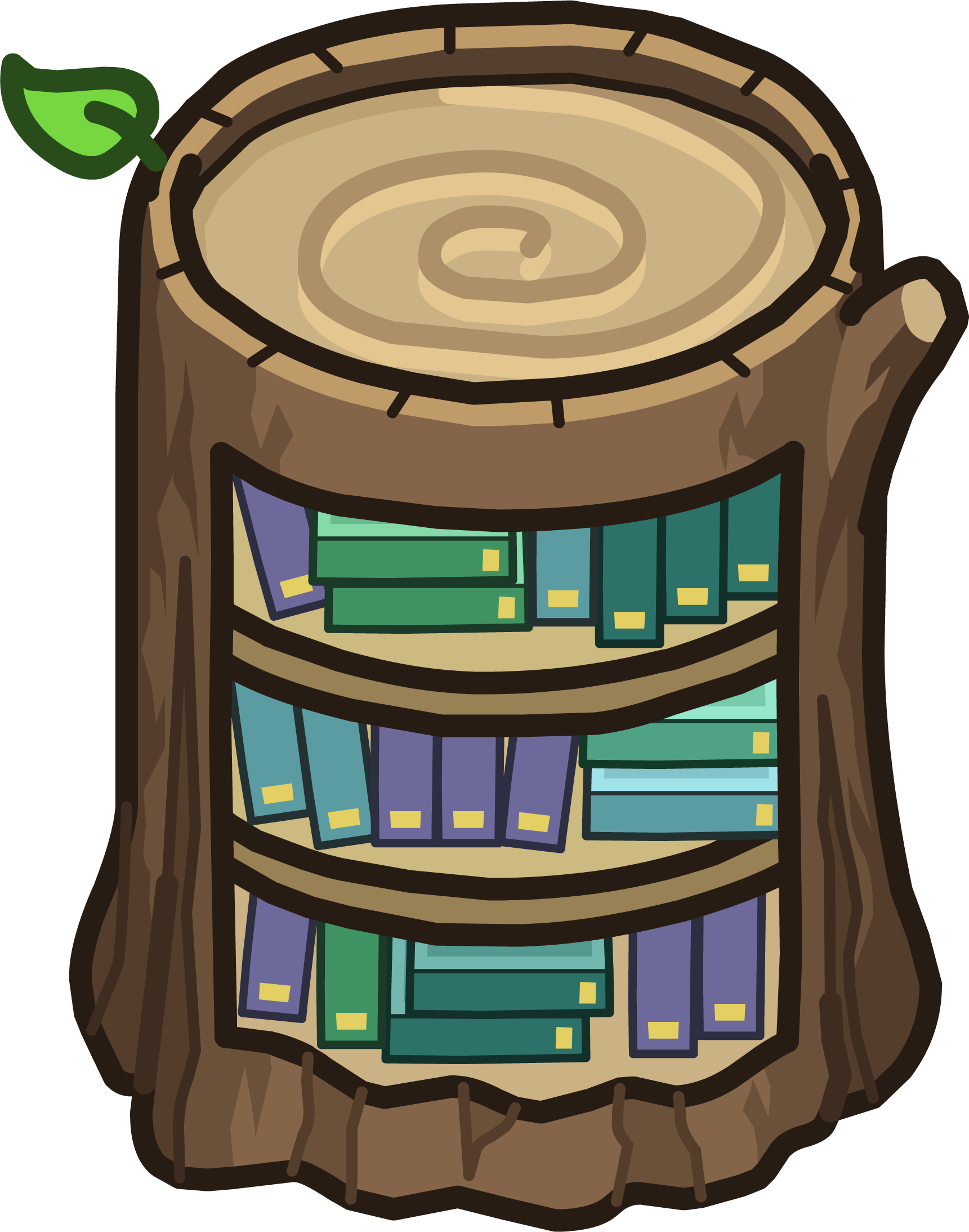 Stump Bookcase Clipart (1721x2187), Png Download