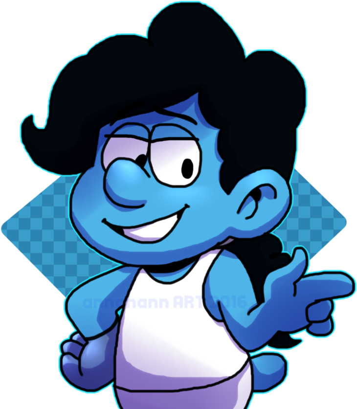 Glovey Smurf Tairusuku Clipart (894x894), Png Download
