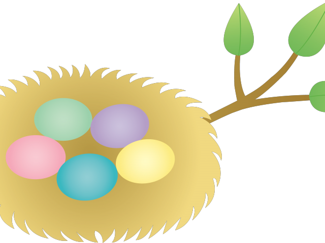 Birds Nest Clipart Easter - Png Download (640x480), Png Download