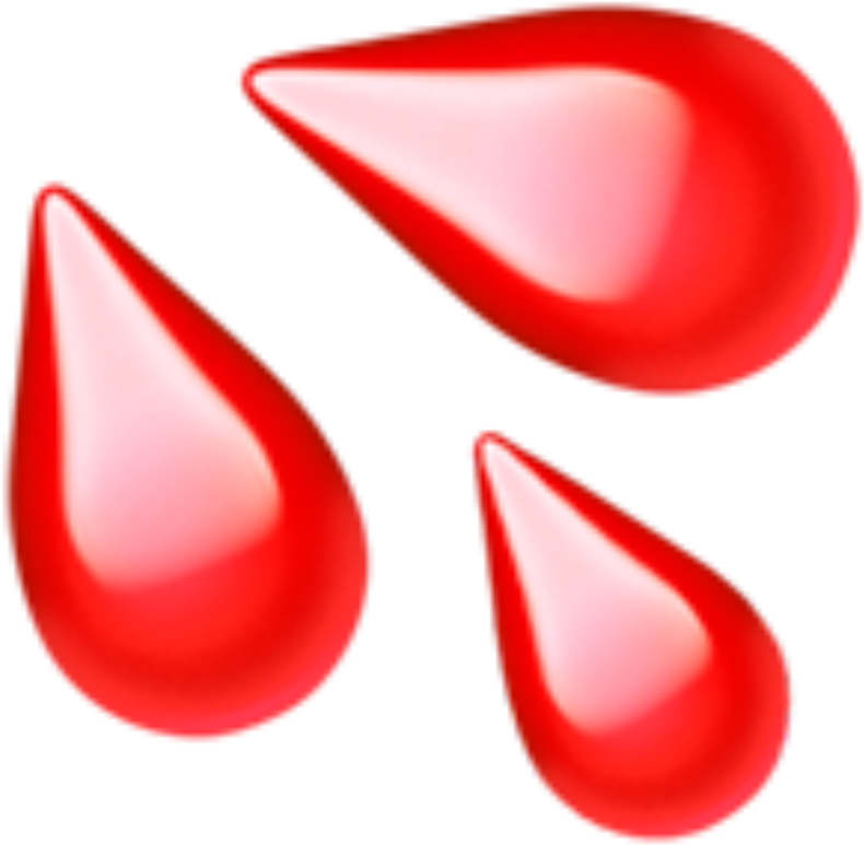 Water Emoji Red Blood Drip Drop Bloody Clipart (1024x1024), Png Download