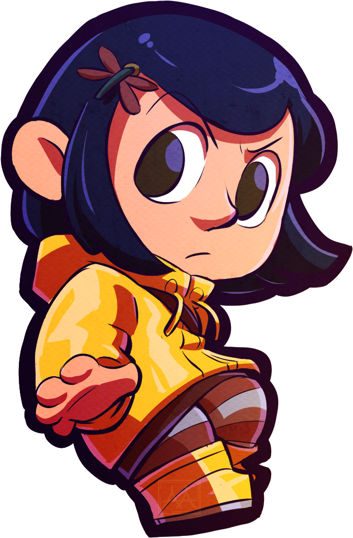 Next Up Is Coraline The Last Raincoat Child In This Clipart (1127x1127), Png Download
