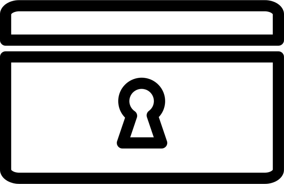 Credit Card Security Outlined Commercial Sign Comments Clipart (980x636), Png Download