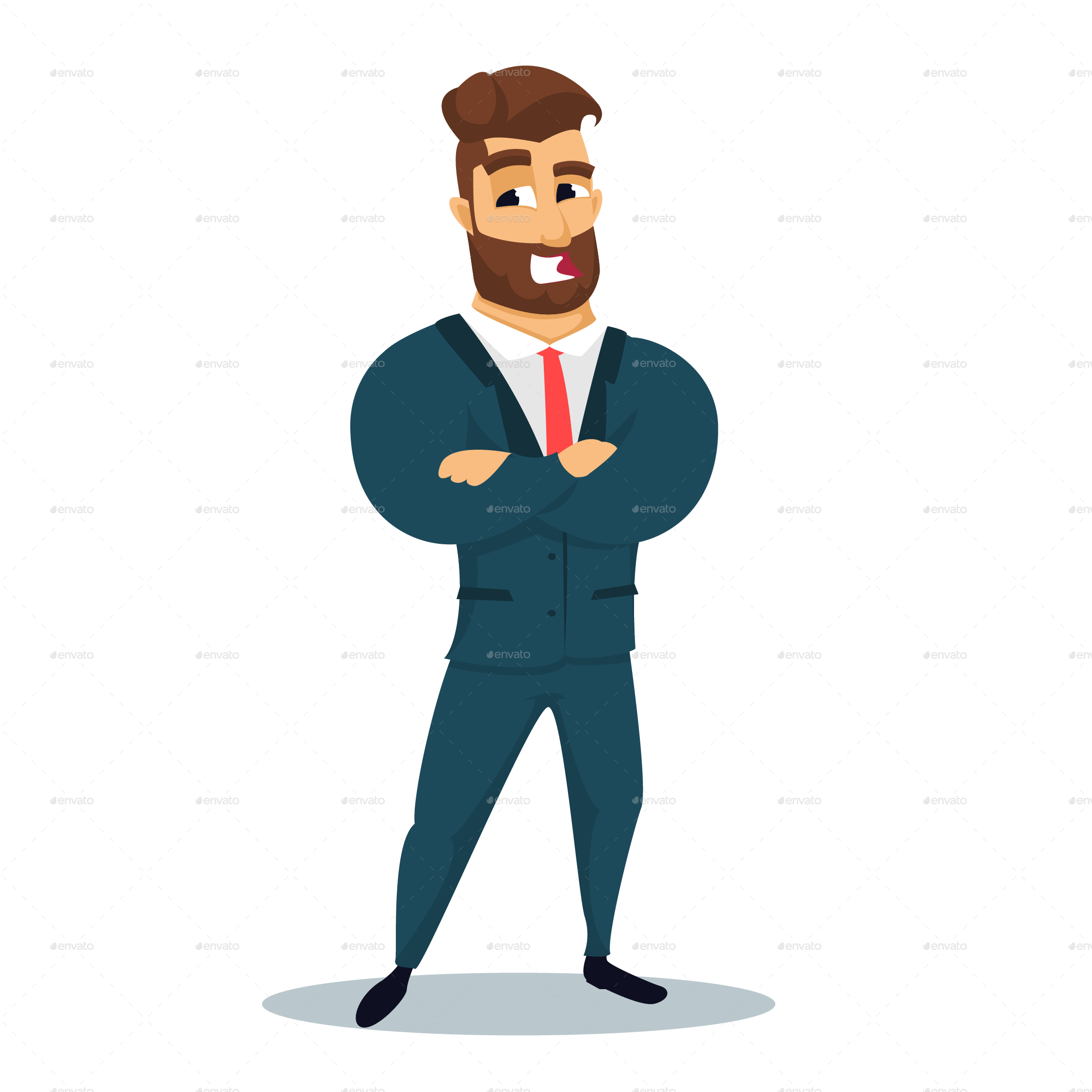 Fun Businessman §³haracter Clipart (2251x2251), Png Download