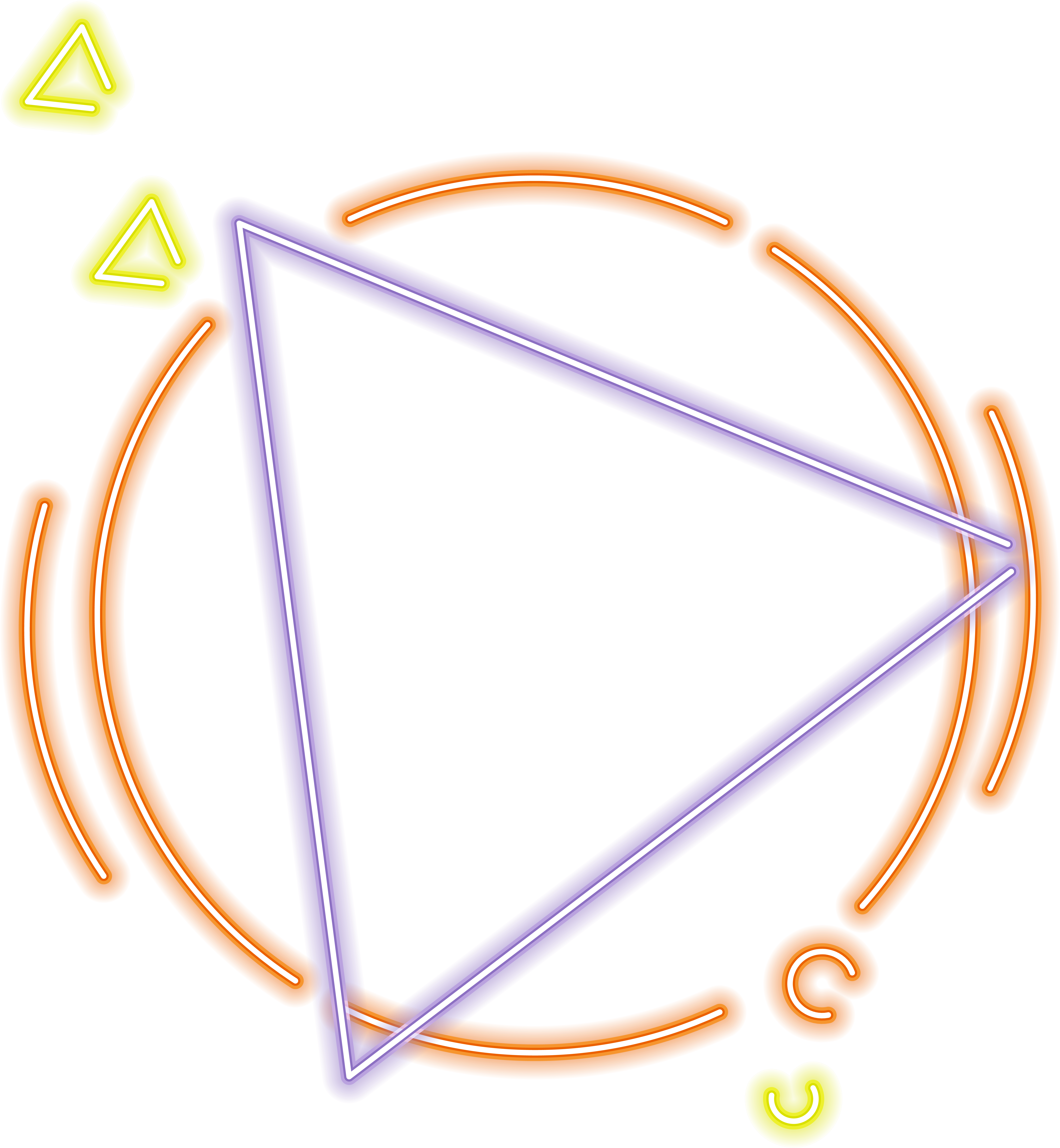 E Commerce Elements Neon Borders Png And Vector Image Clipart (8334x8334), Png Download