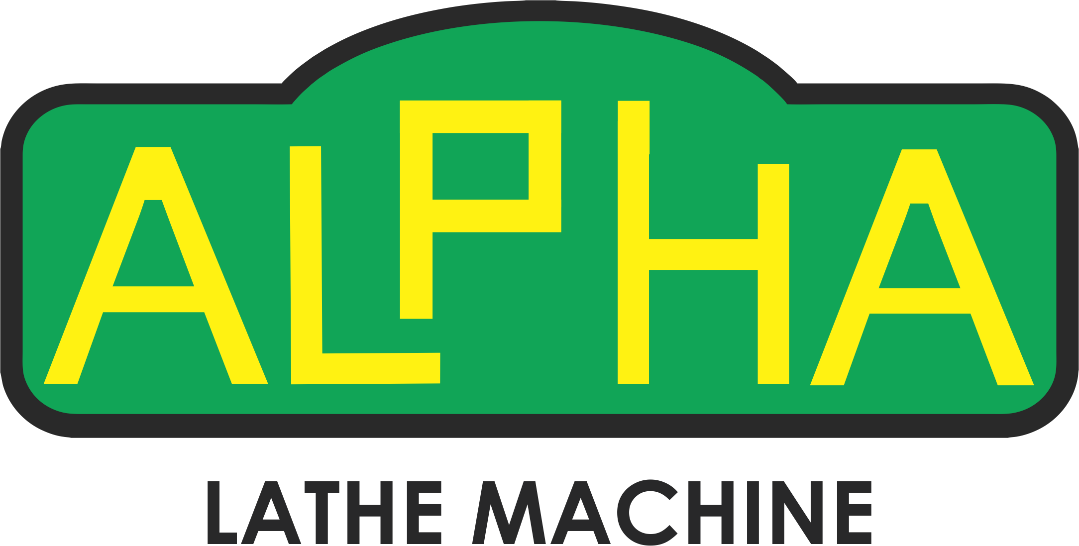 Alpha Lathe Machine Logo Clipart (2168x1097), Png Download