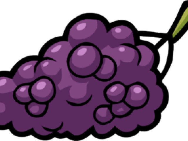 Grapes Clipart Fruit Individual - Png Download (640x480), Png Download