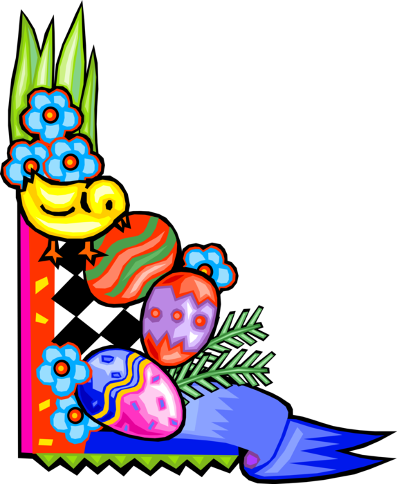 Vector Illustration Of Decorated Pascha Easter Egg Clipart (574x700), Png Download