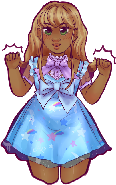 Lolita Person By Gloriemarie Capricorn Art, Brown Skin, Clipart (510x720), Png Download
