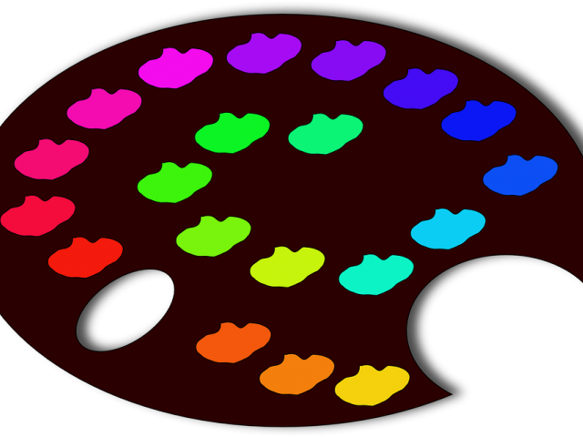 Palette Clipart Paint Board - Png Download (640x480), Png Download